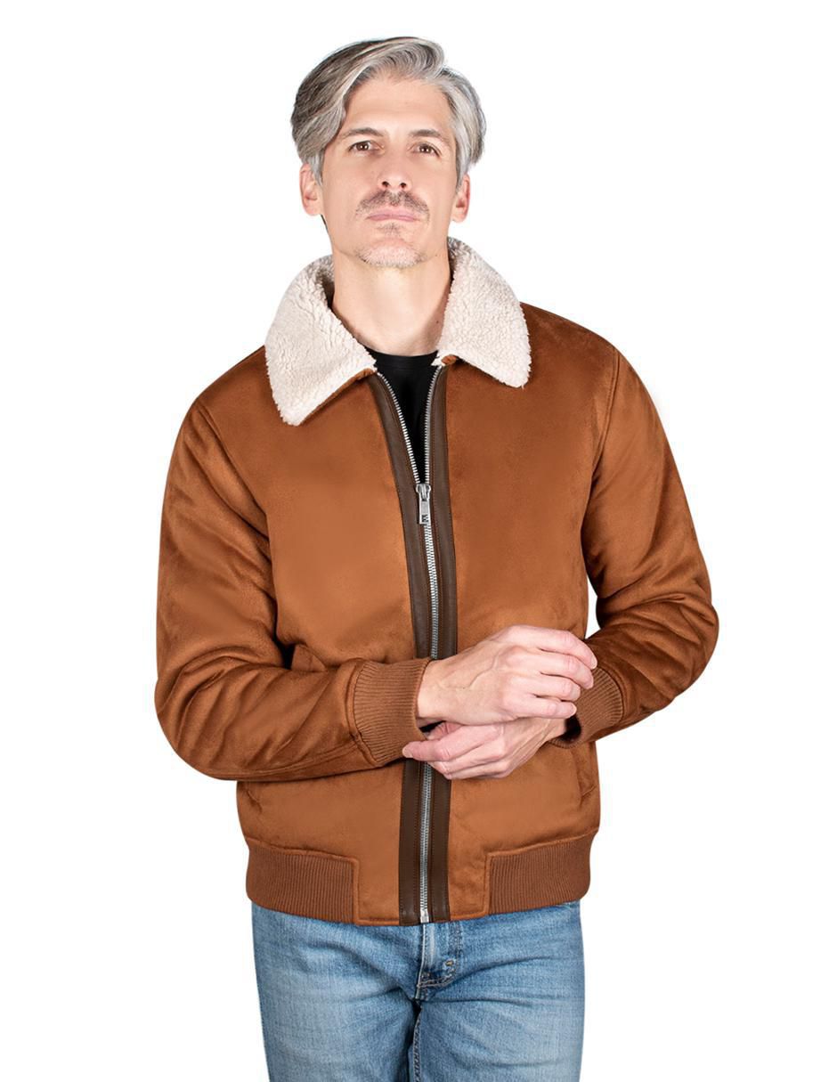 Chamarra casual impermeable cuello a contraste para hombre Chamarra casual impermeable cuello a contraste para hombre