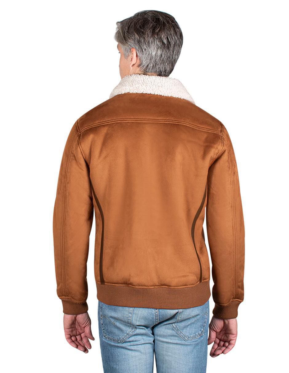 Chamarra casual impermeable cuello a contraste para hombre 4