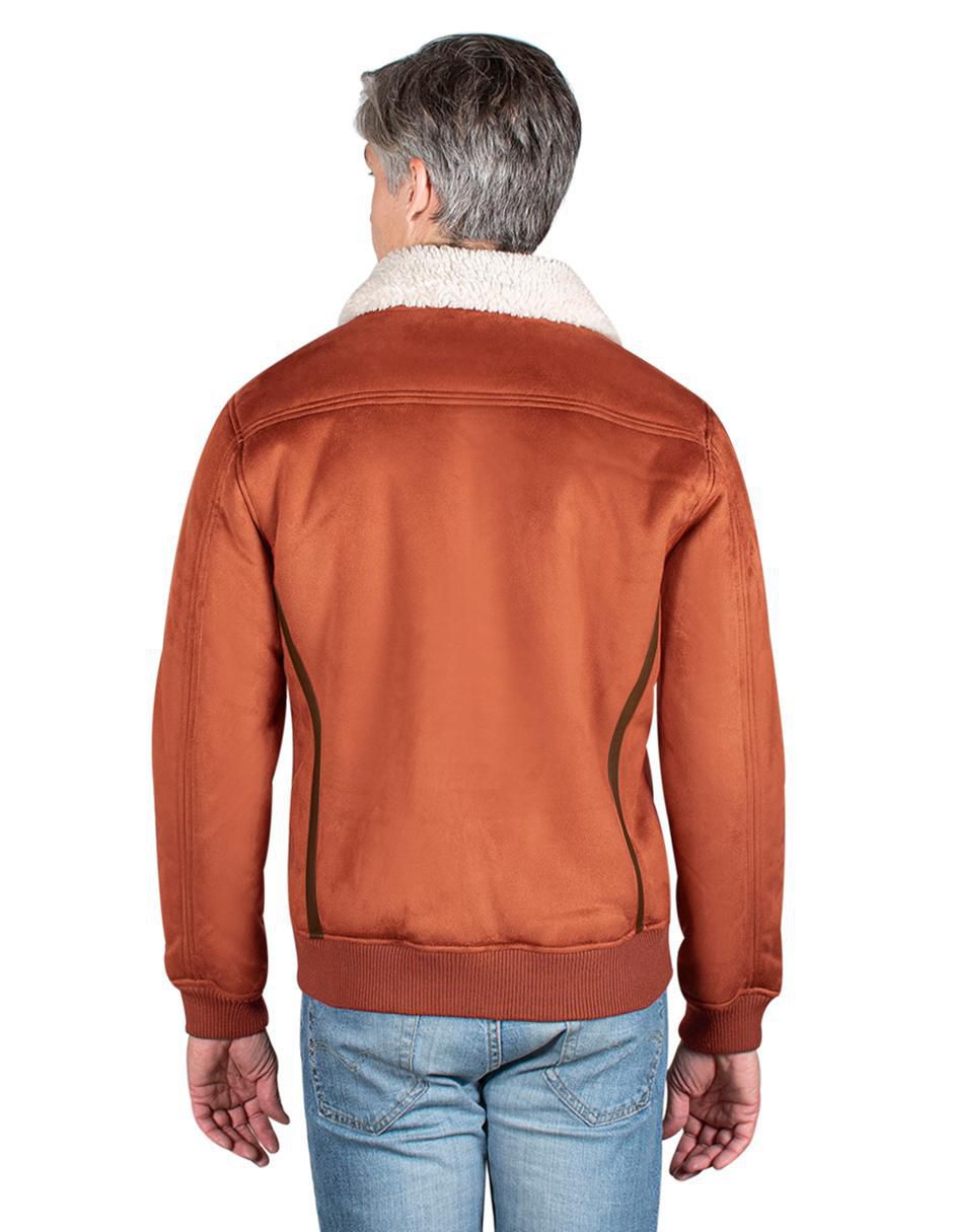 Chamarra casual impermeable cuello a contraste para hombre 2