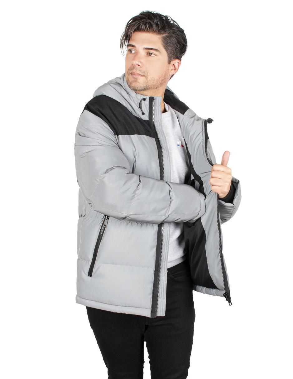 Chamarra casual impermeable capitonado para hombre 5