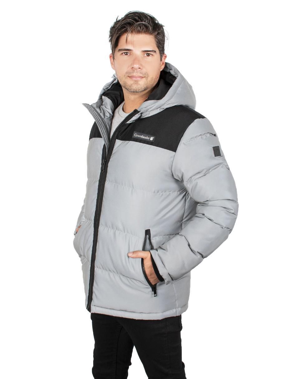 Chamarra casual impermeable capitonado para hombre 4