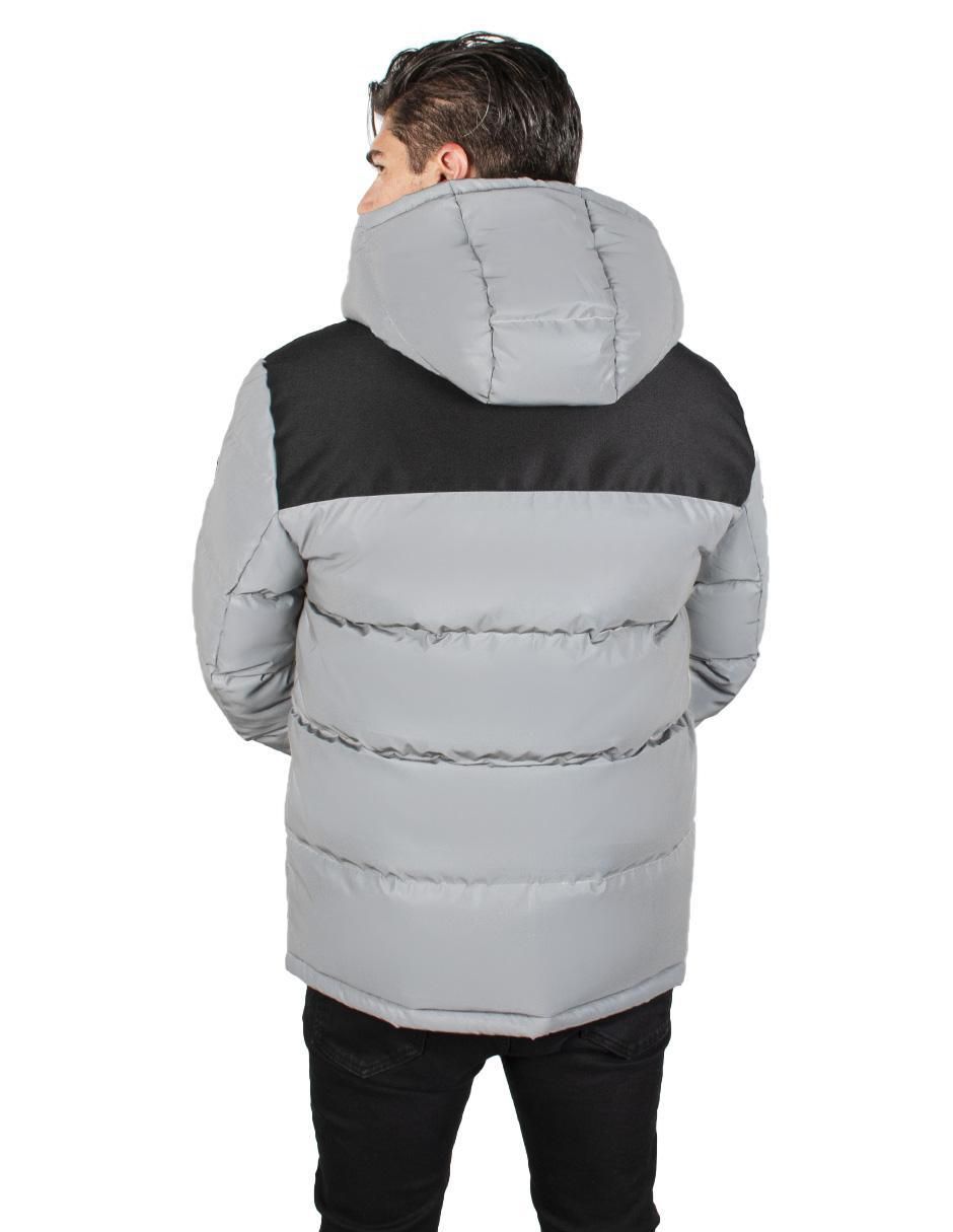 Chamarra casual impermeable capitonado para hombre 3