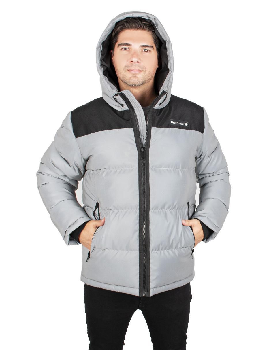 Chamarra casual impermeable capitonado para hombre 2