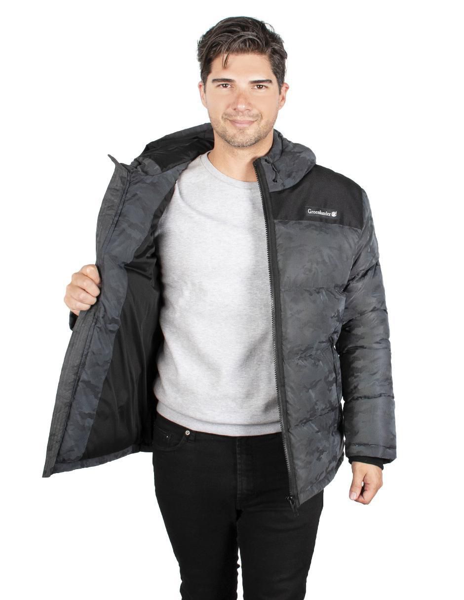 Chamarra casual impermeable capitonada para hombre 5