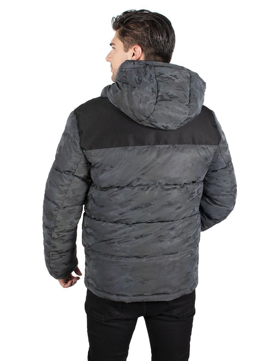 Chamarra casual impermeable capitonada para hombre 3