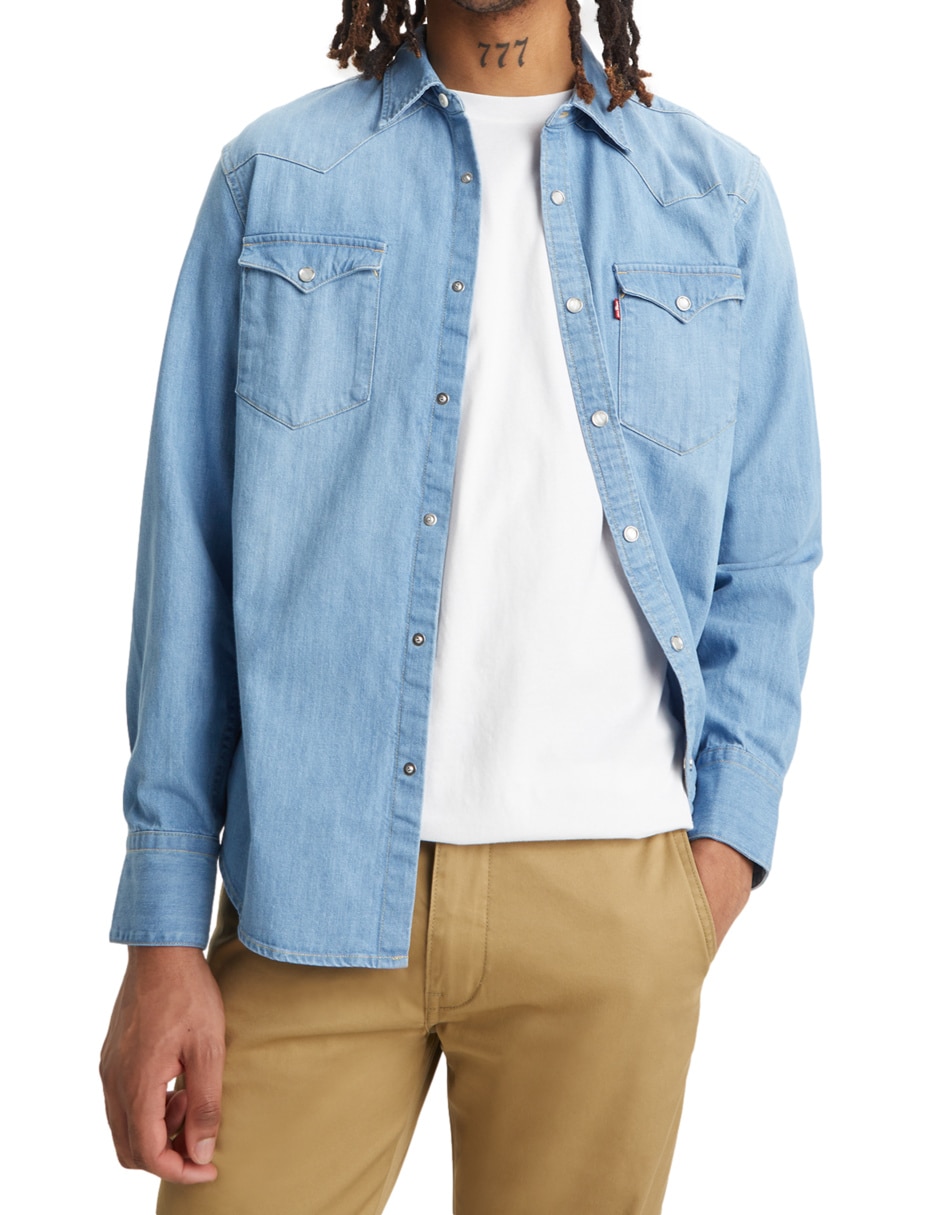 Camisa casual Levi'S de algodón manga larga para hombre