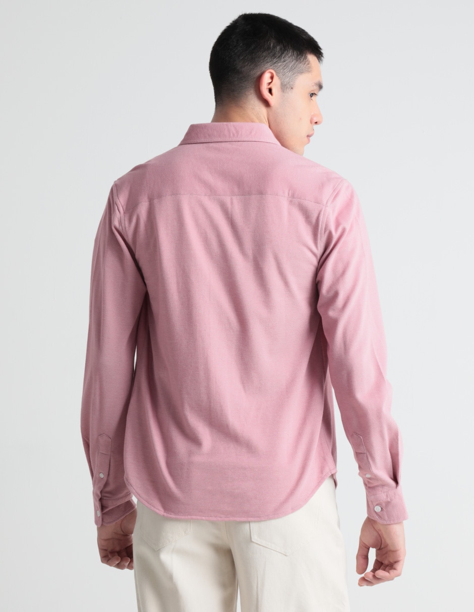 Camisa casual manga larga para hombre