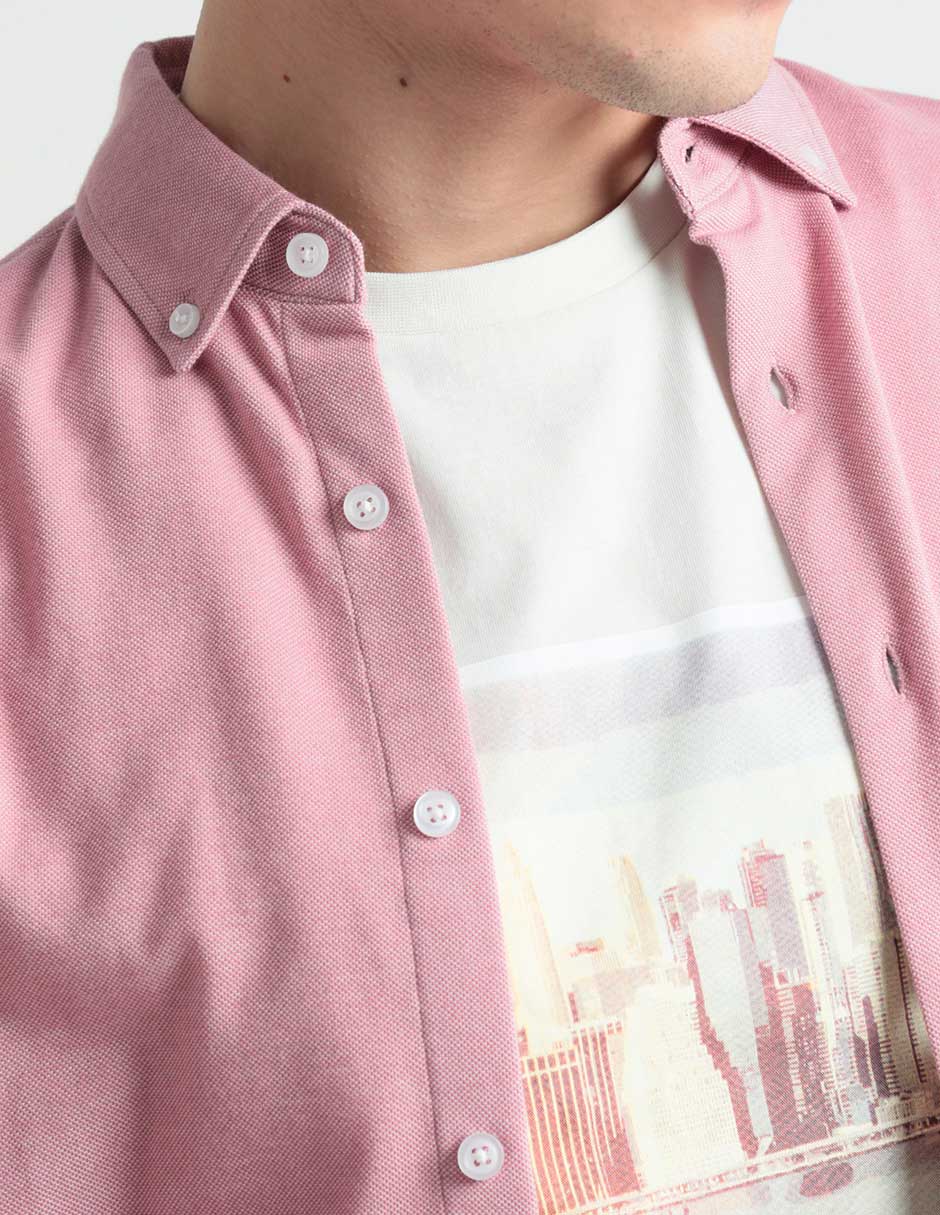 Camisa casual manga larga para hombre