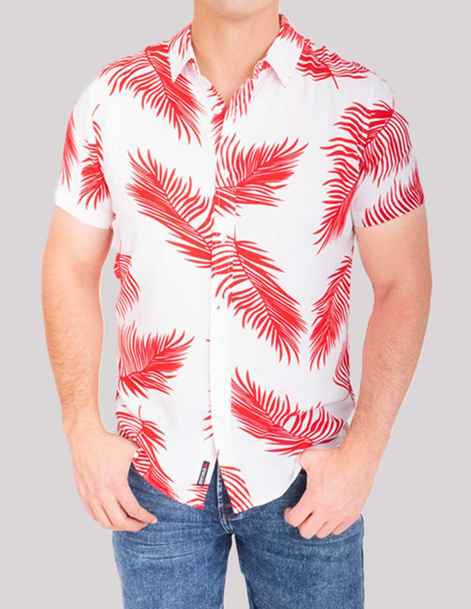 Camisa casual manga corta para hombre