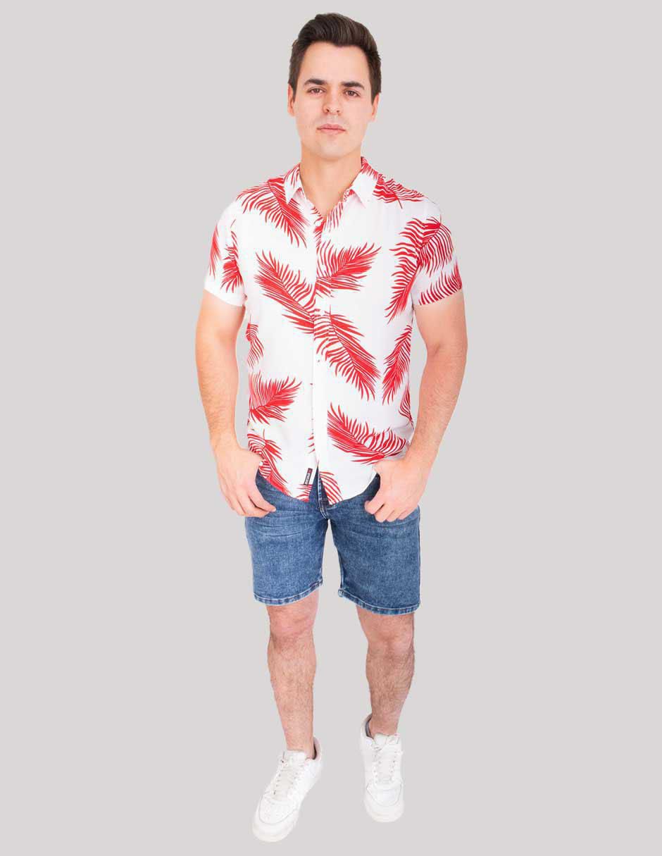 Camisa casual manga corta para hombre