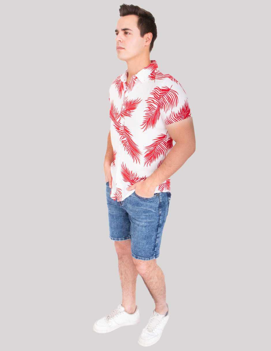 Camisa casual manga corta para hombre