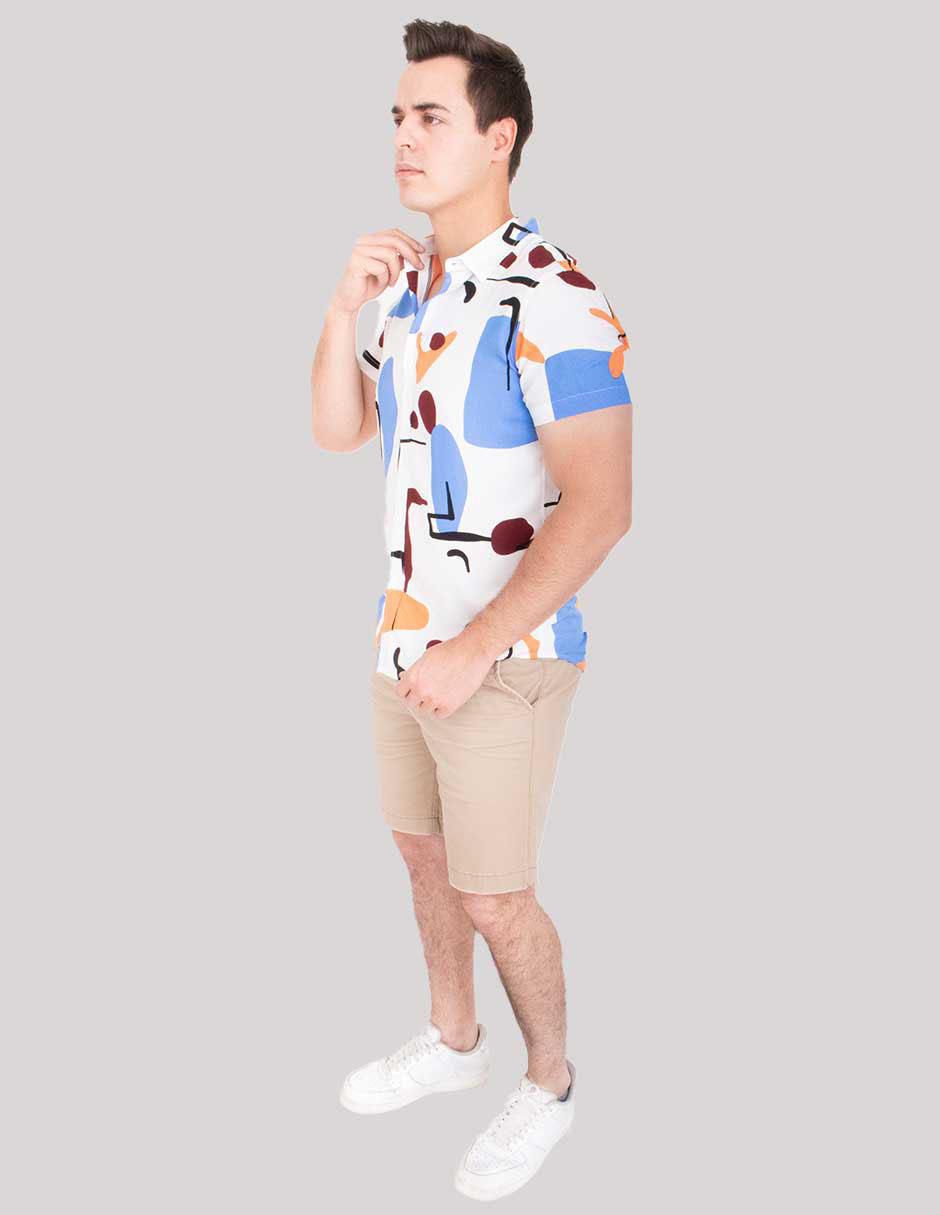 Camisa casual manga corta para hombre