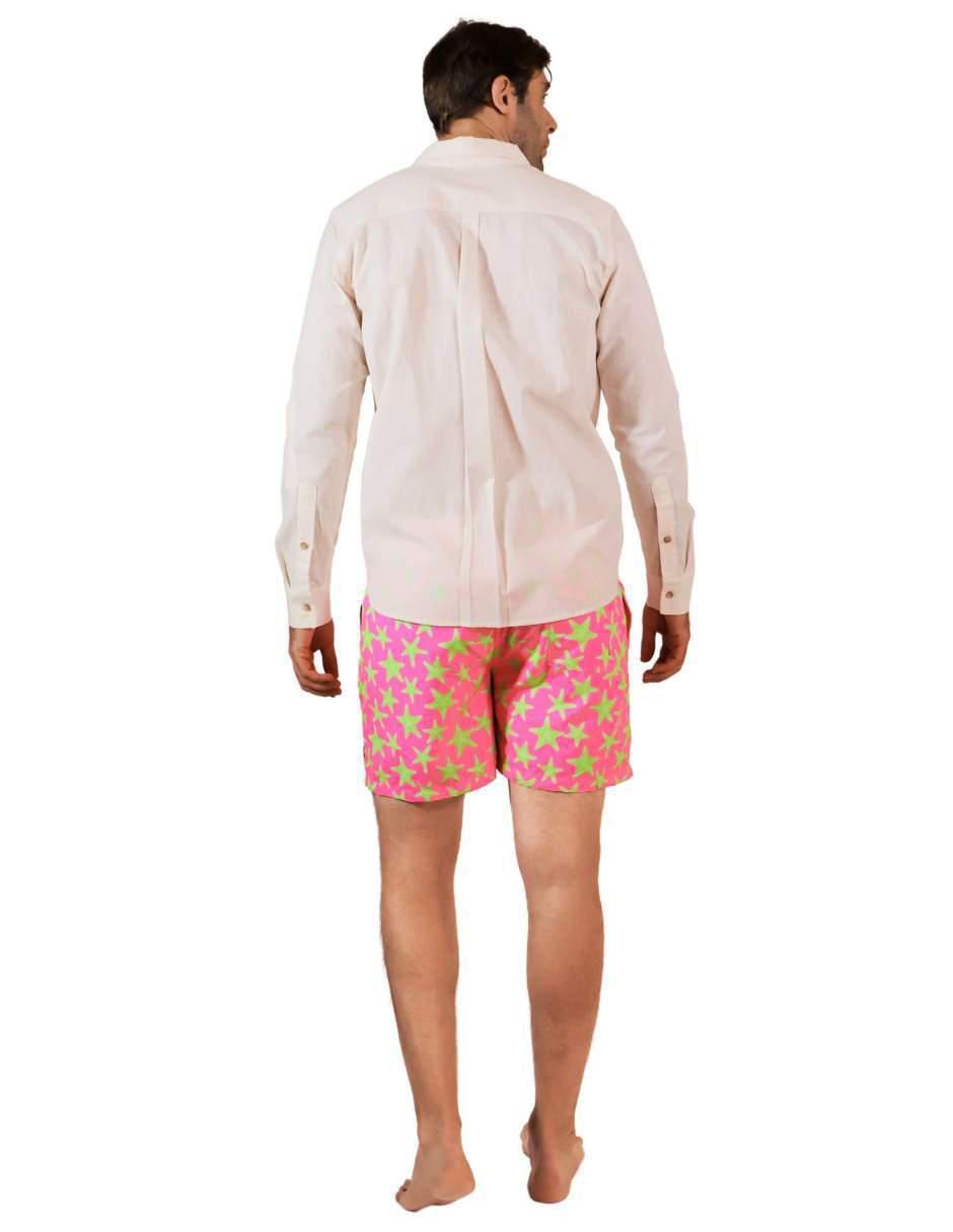 Camisa playa manga larga para hombre