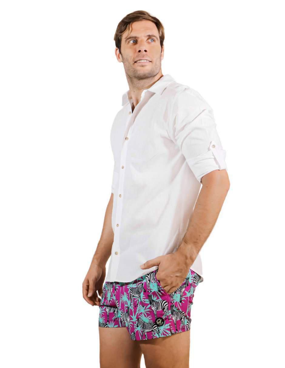 Camisa playa manga larga para hombre 5