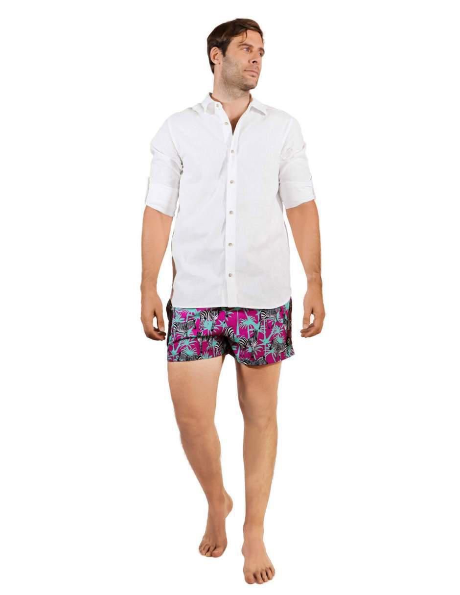 Camisa playa manga larga para hombre