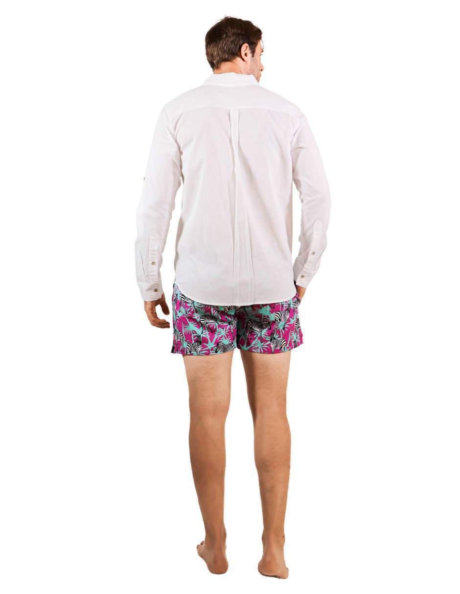 Camisa playa manga larga para hombre