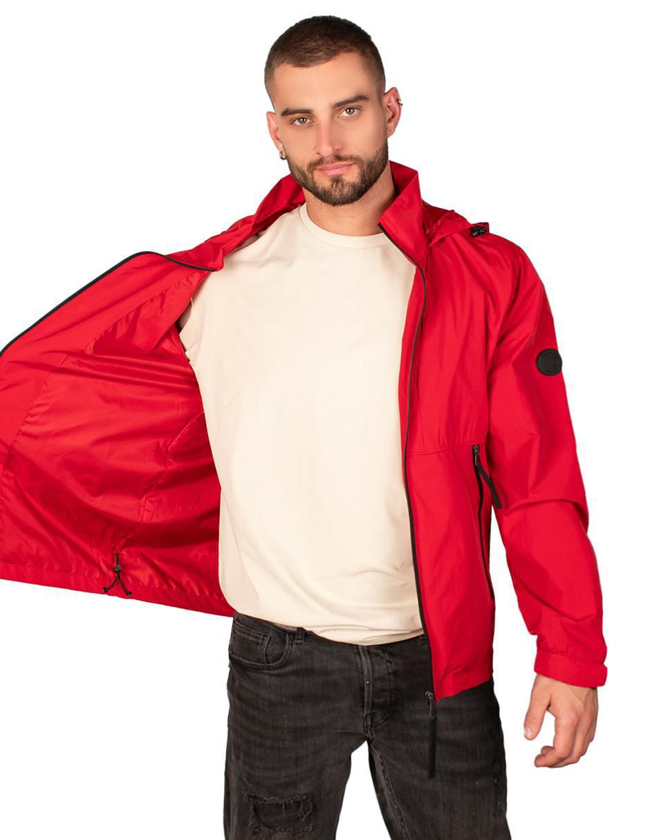 Chamarra casual impermeable con capucha para hombre 5