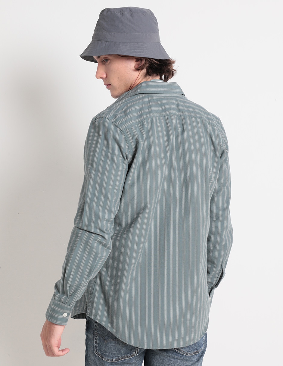 Camisa casual American Eagle de algodón manga larga para hombre