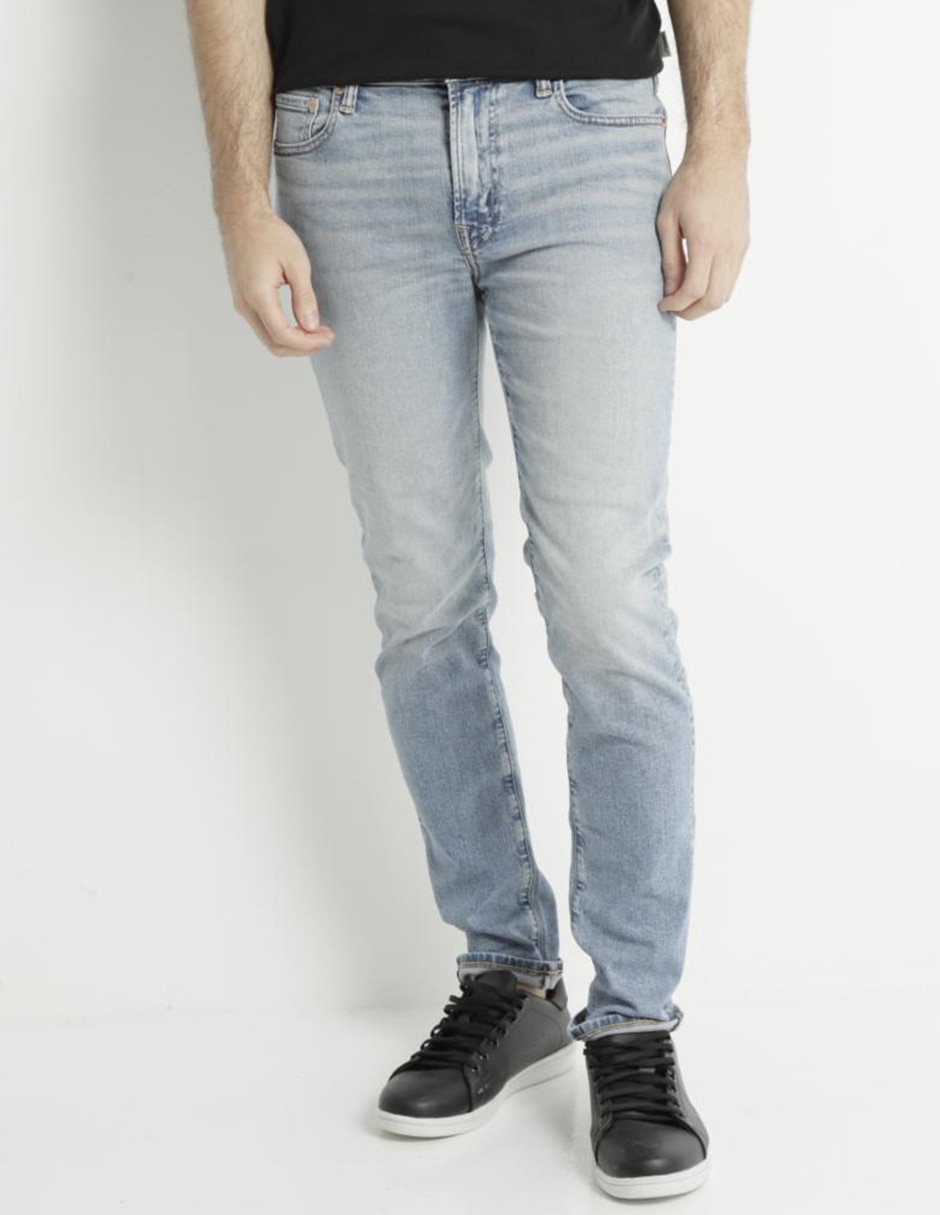 Jeans skinny deslavado para hombre Jeans skinny deslavado para hombre