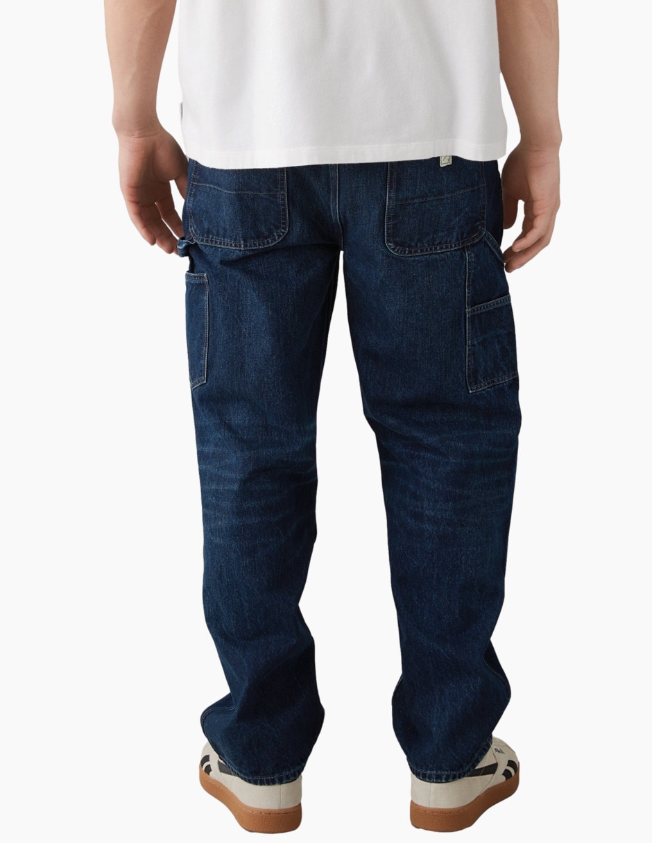 Jeans straight American Eagle deslavado para hombre