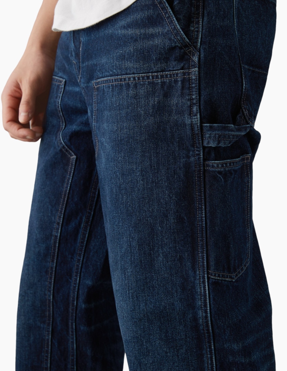 Jeans straight American Eagle deslavado para hombre