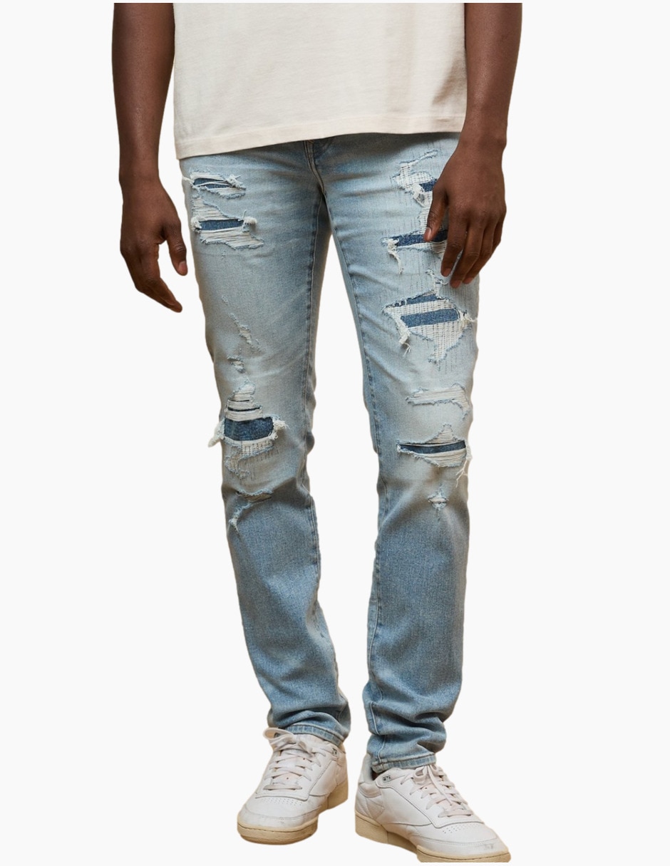 Jeans skinny Athletic lavado claro para hombre Jeans skinny Athletic lavado claro para hombre