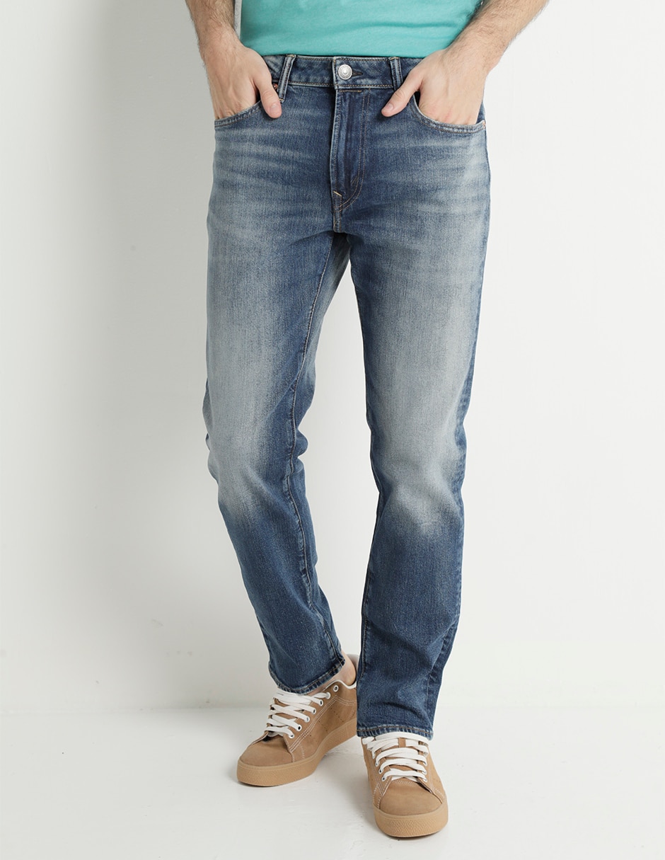 Jeans straight lavado stone wash para hombre Jeans straight lavado stone wash para hombre