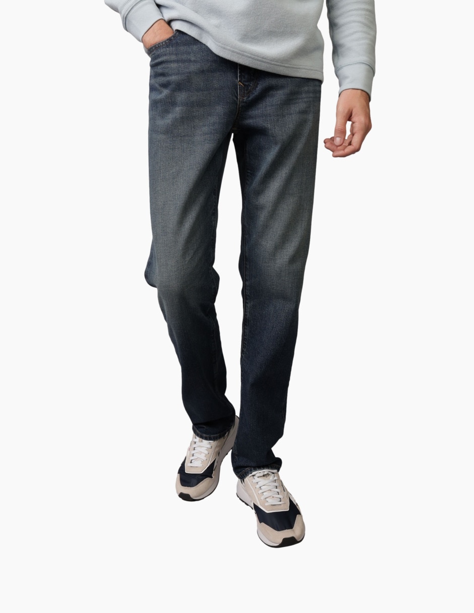 Jeans straight Mens Original ST lavado obscuro para hombre