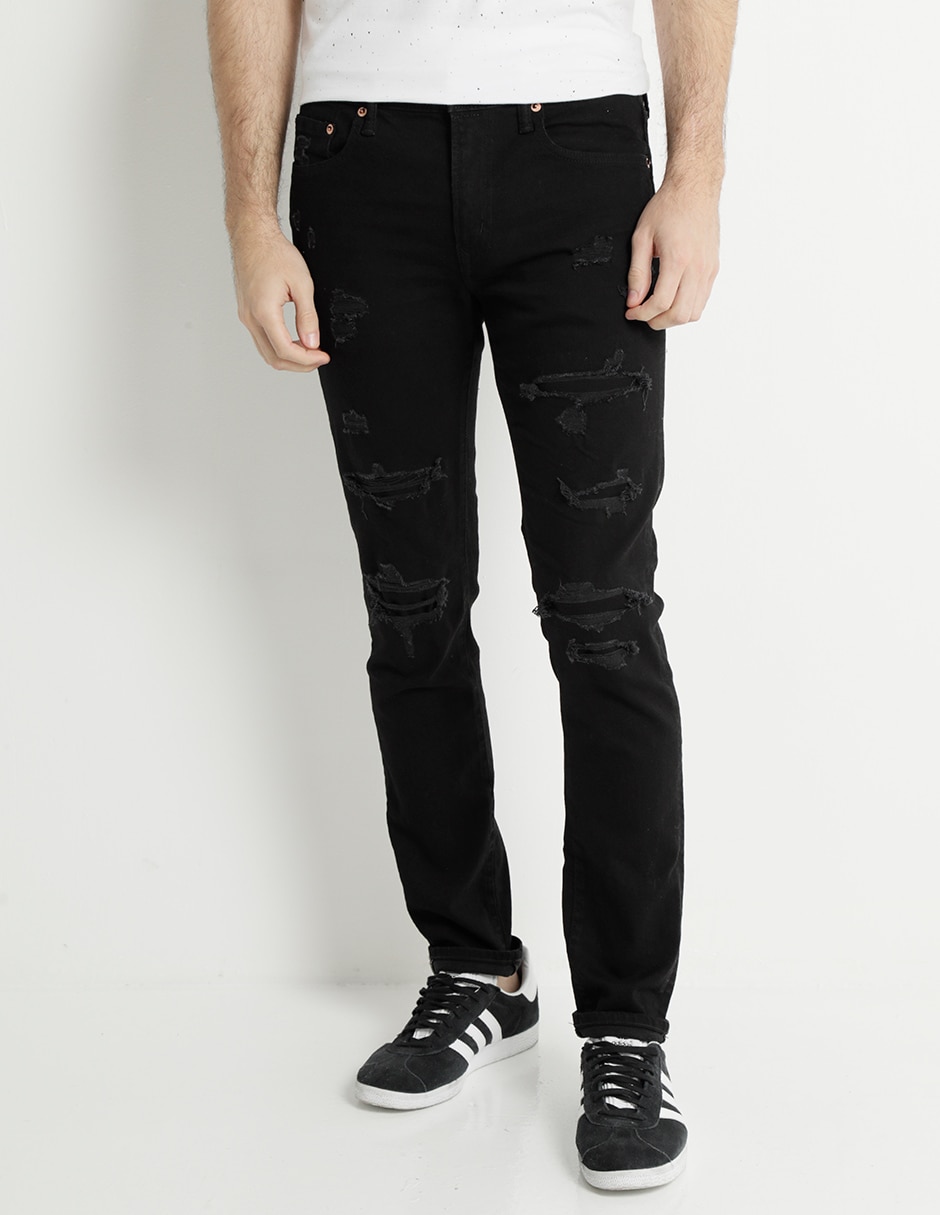 Jeans skinny lavado obscuro para hombre