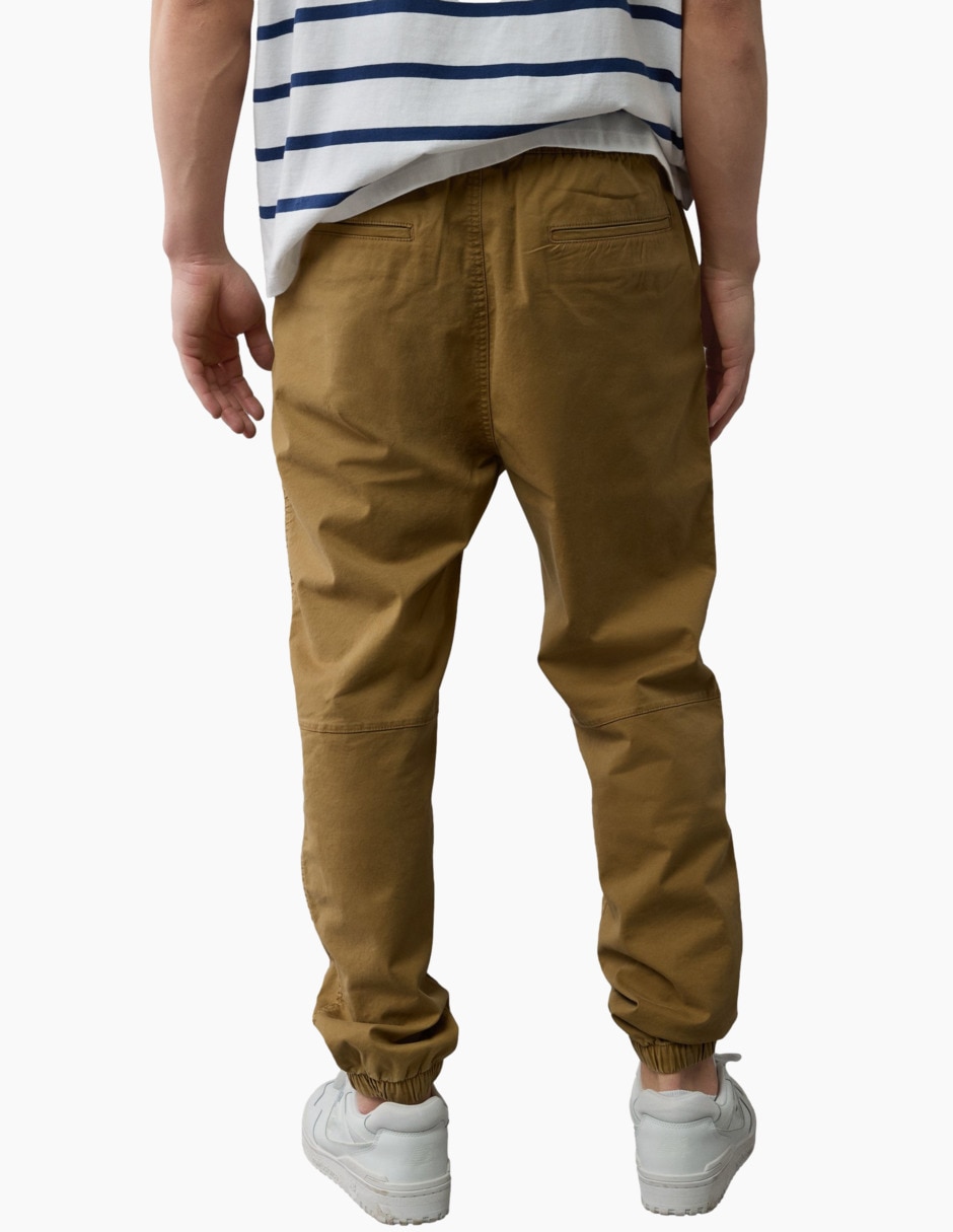 Pantalón casual jogger amplio de algodón para hombre 2