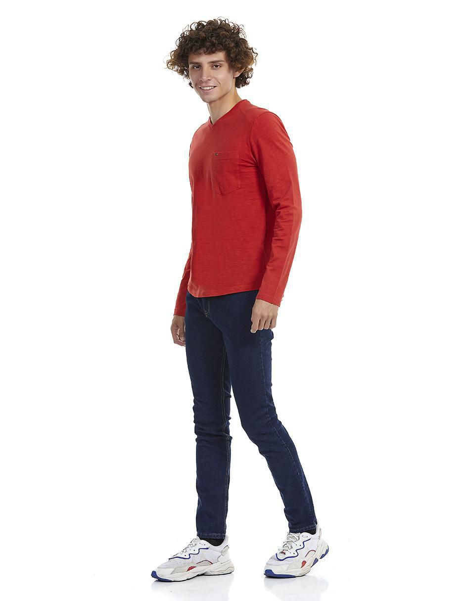 Playera cuello V para hombre