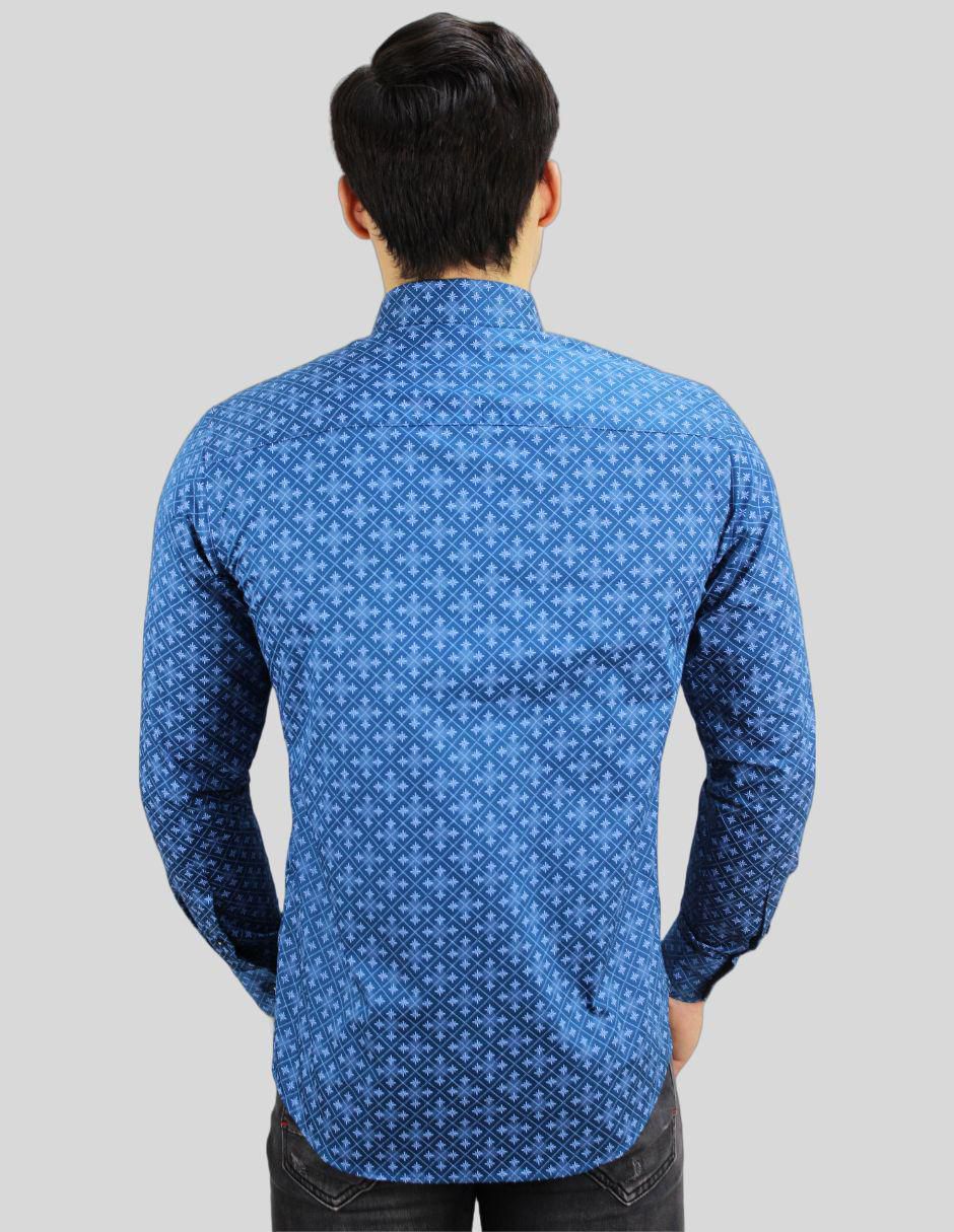 Camisa formal de algodón manga larga para hombre