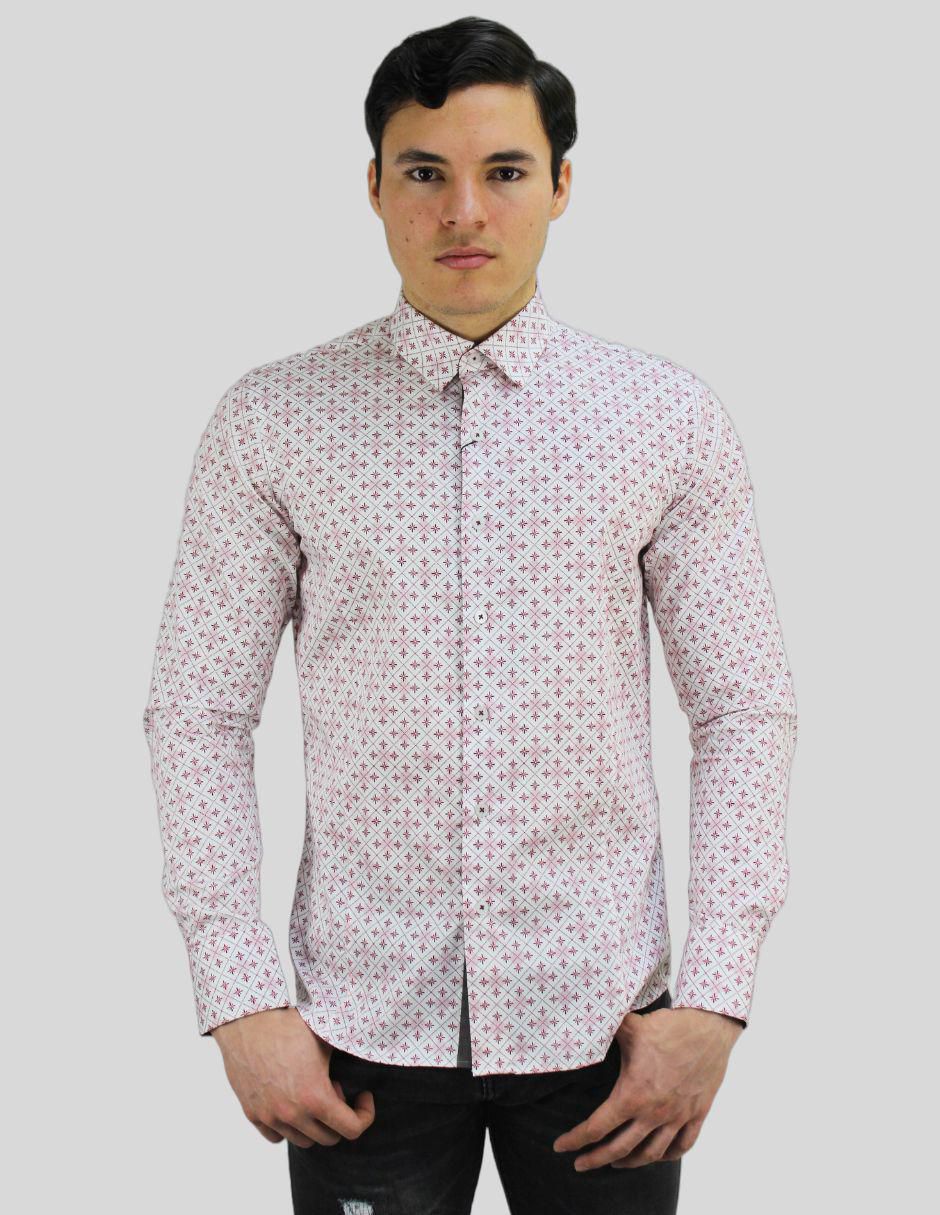 Camisa formal de algodón manga larga para hombre 1