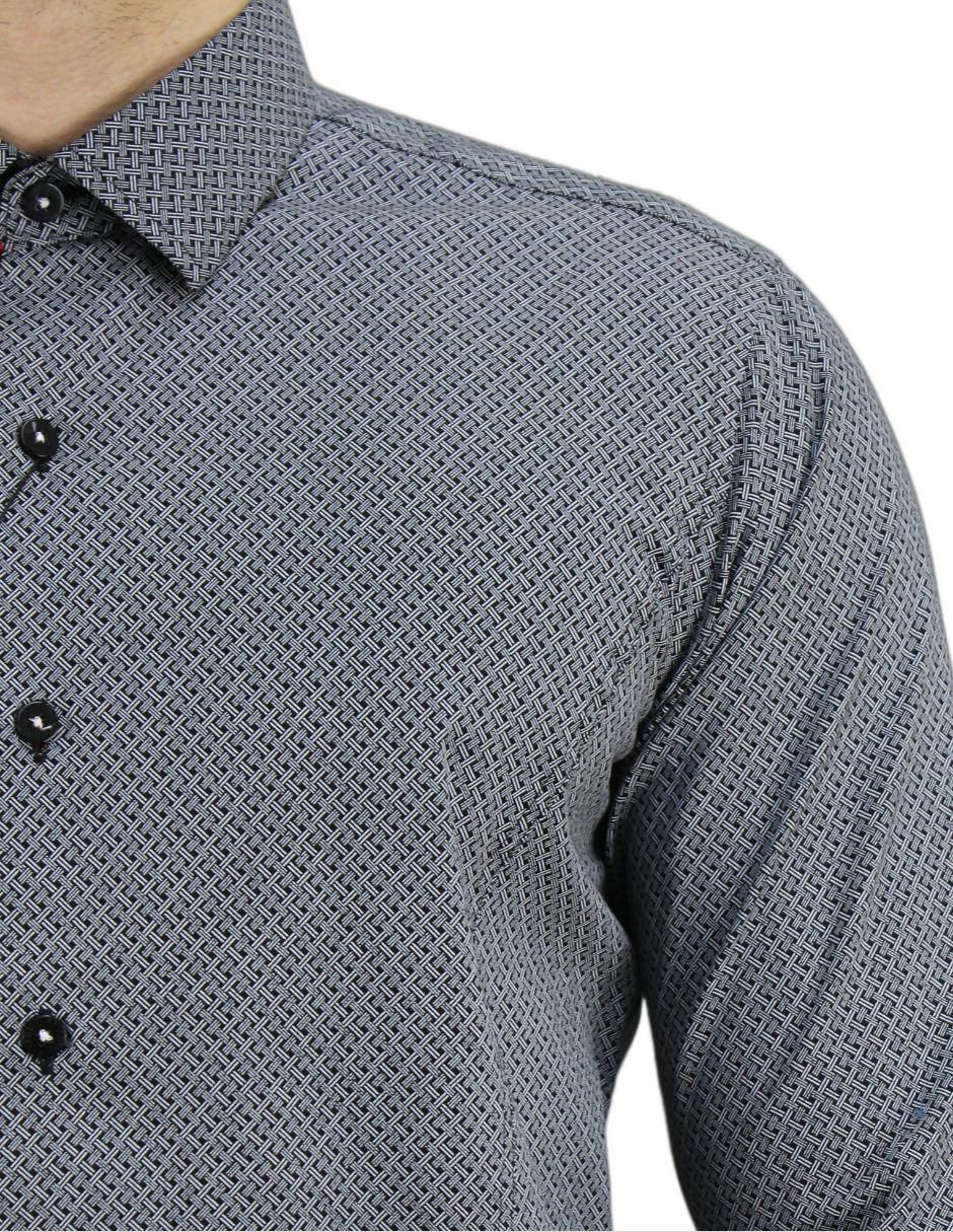 Camisa formal de algodón manga larga para hombre 3