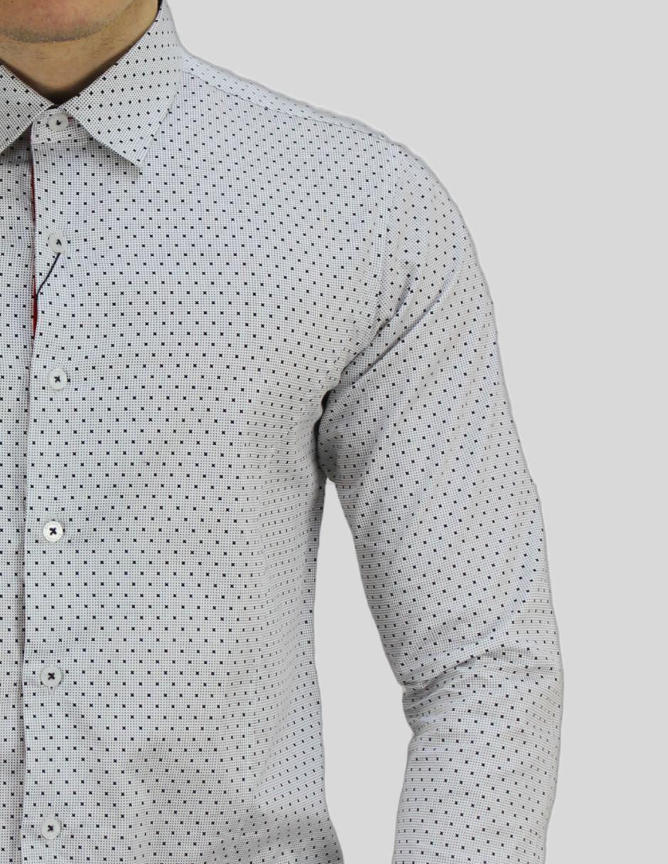Camisa formal de algodón manga larga para hombre