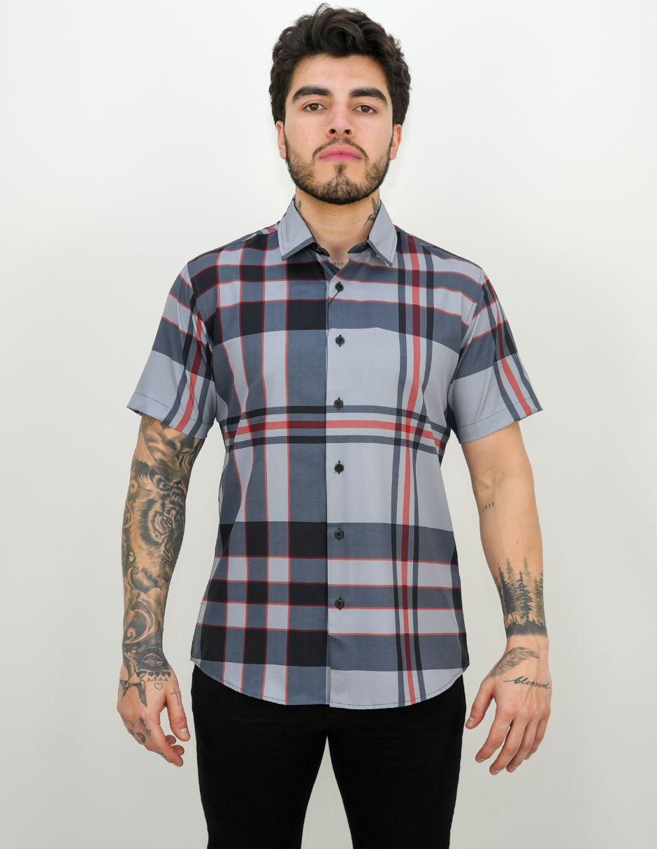 Camisa casual manga corta para hombre 1