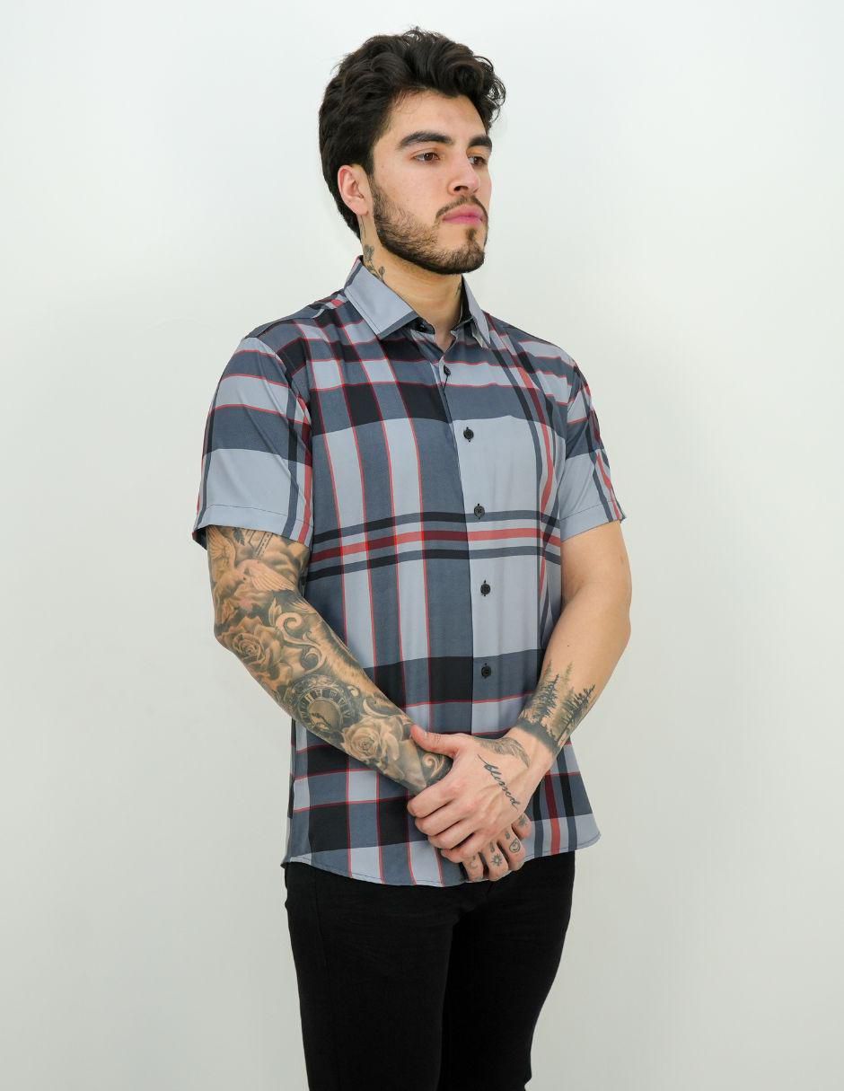Camisa casual manga corta para hombre 4