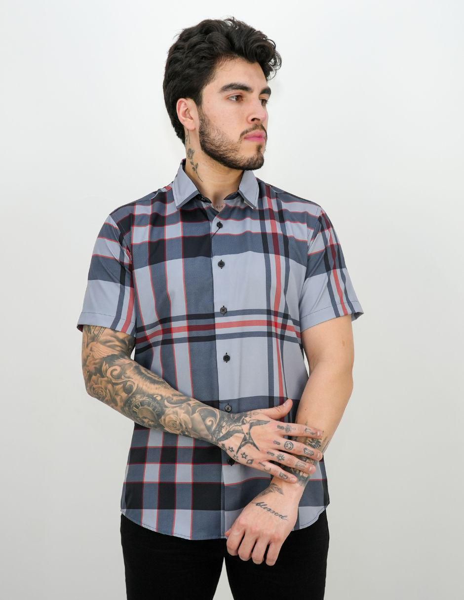 Camisa casual manga corta para hombre 5
