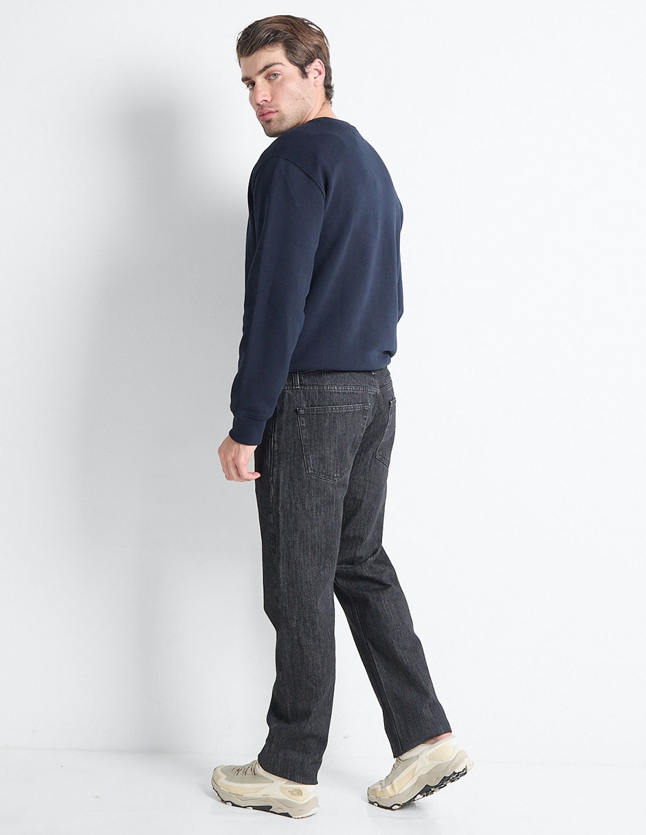 Jeans slim lvado obscuro para hombre 2