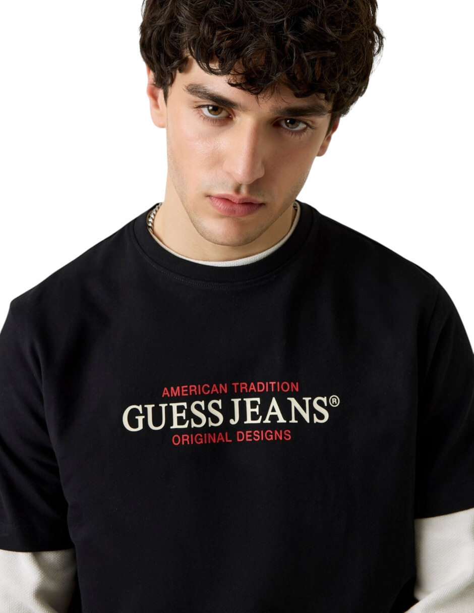Playera Guess Jeans cuello redondo para hombre