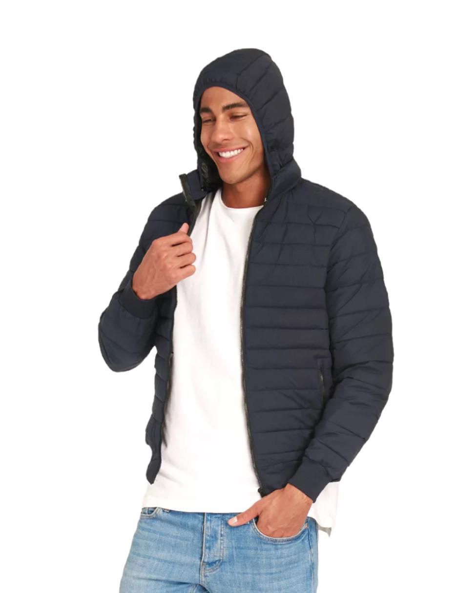 Chamarra casual Thats Hot capucha desmontable para hombre