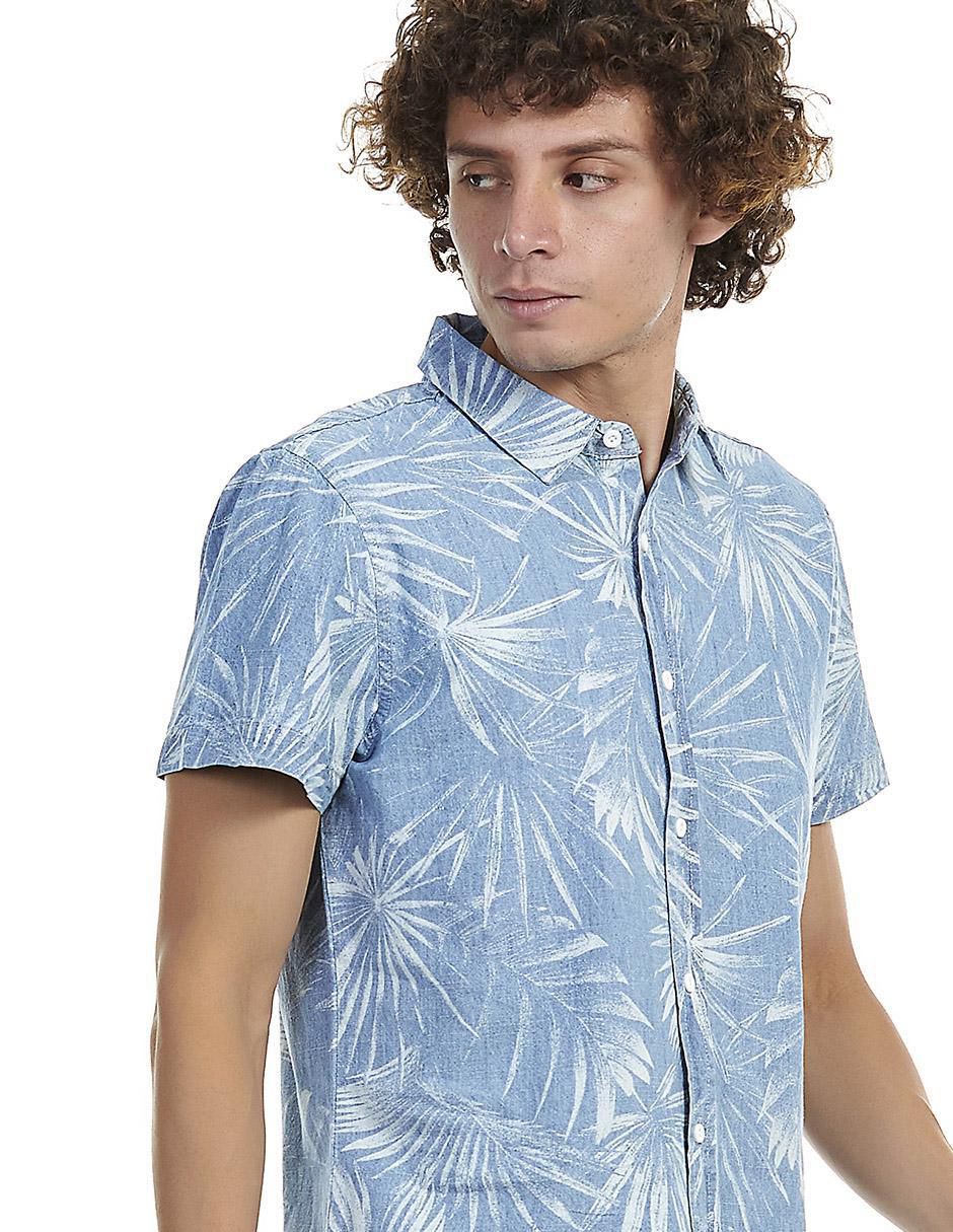 Camisa casual de algodón manga corta para hombre 4
