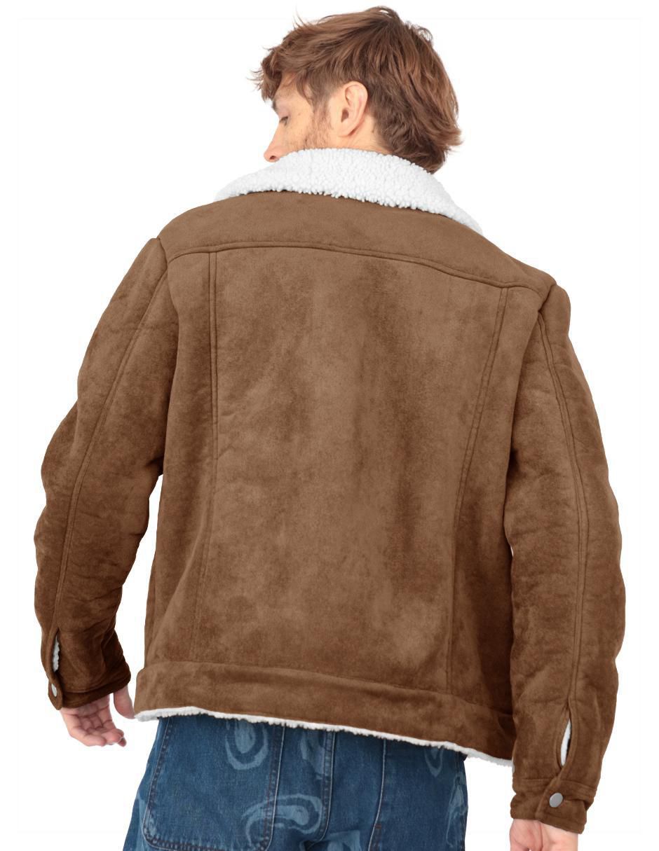 Chamarra casual Roosevelt de gamuza con bolsillos para hombre