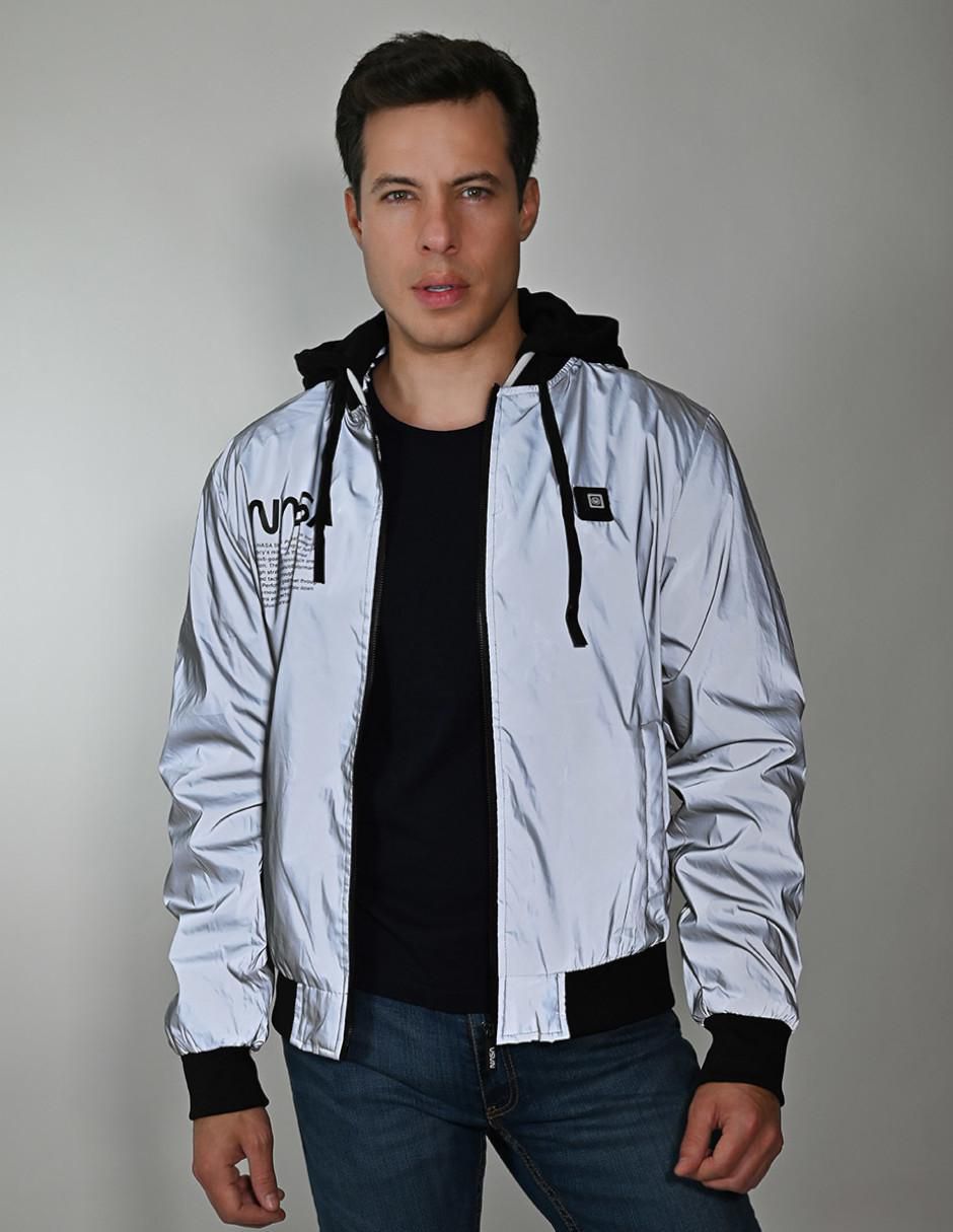 Chamarra bomber Nasa con capucha para hombre