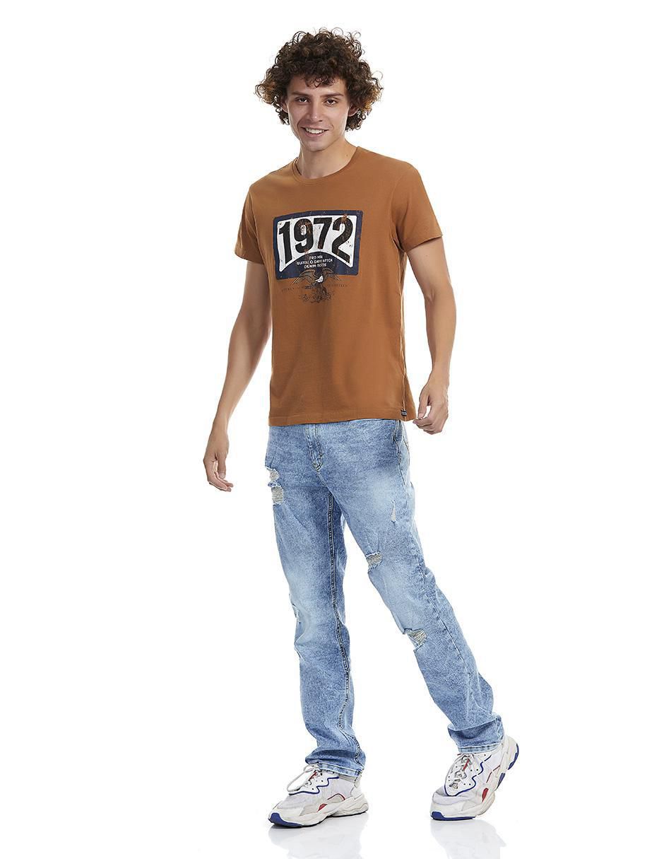 Playera Buffalo Jeans David Bitton cuello redondo para hombre