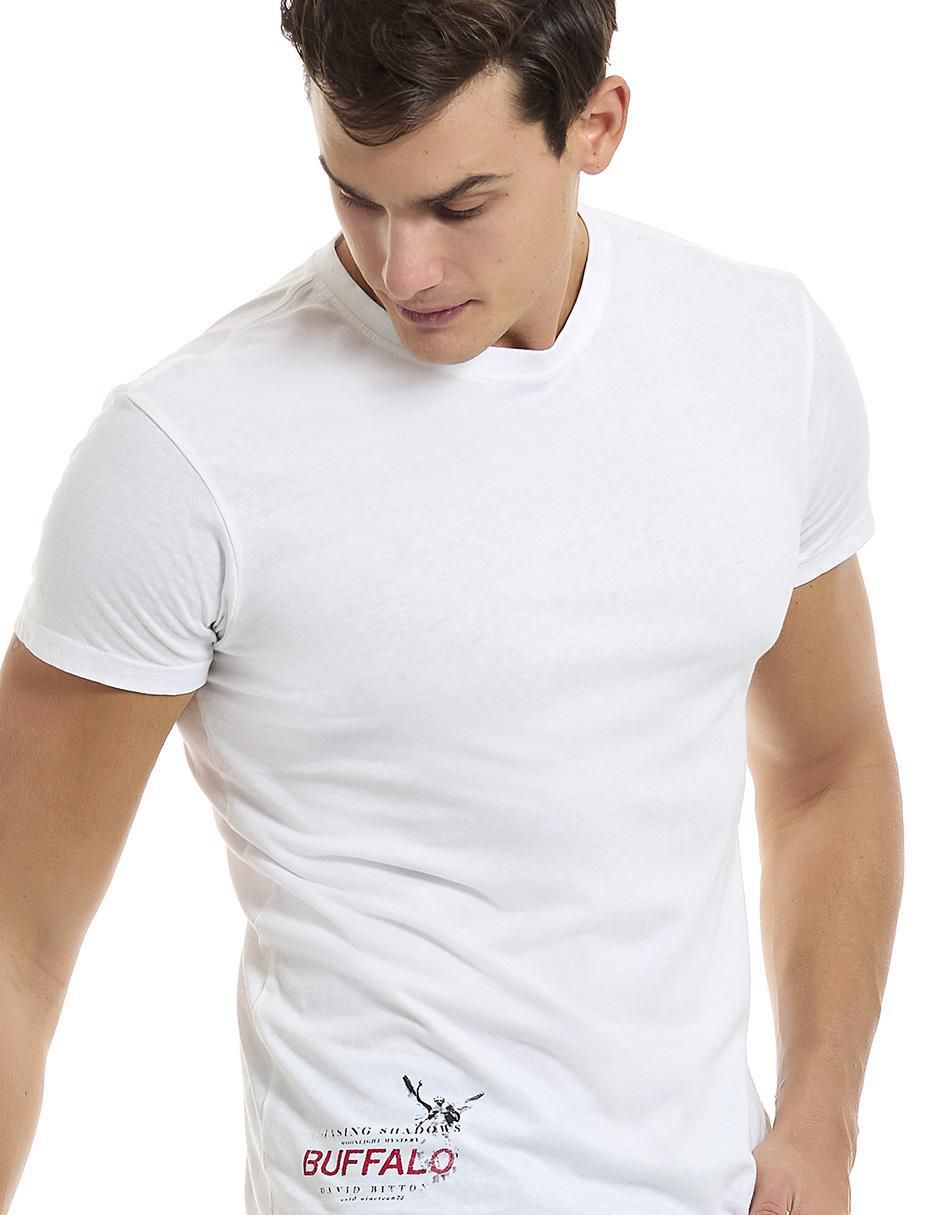Playera Buffalo Jeans David Bitton cuello redondo para hombre