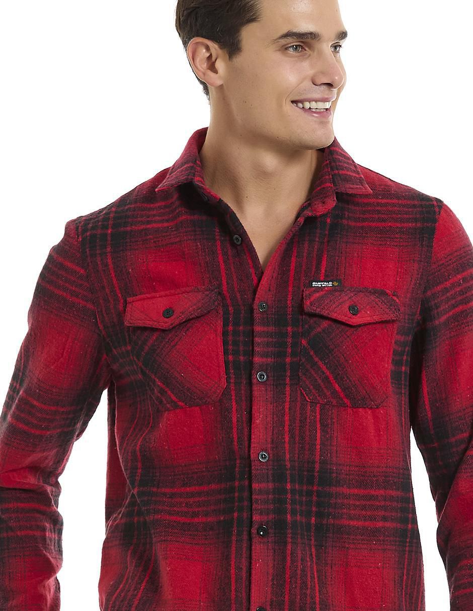 Camisa casual manga larga para hombre 5