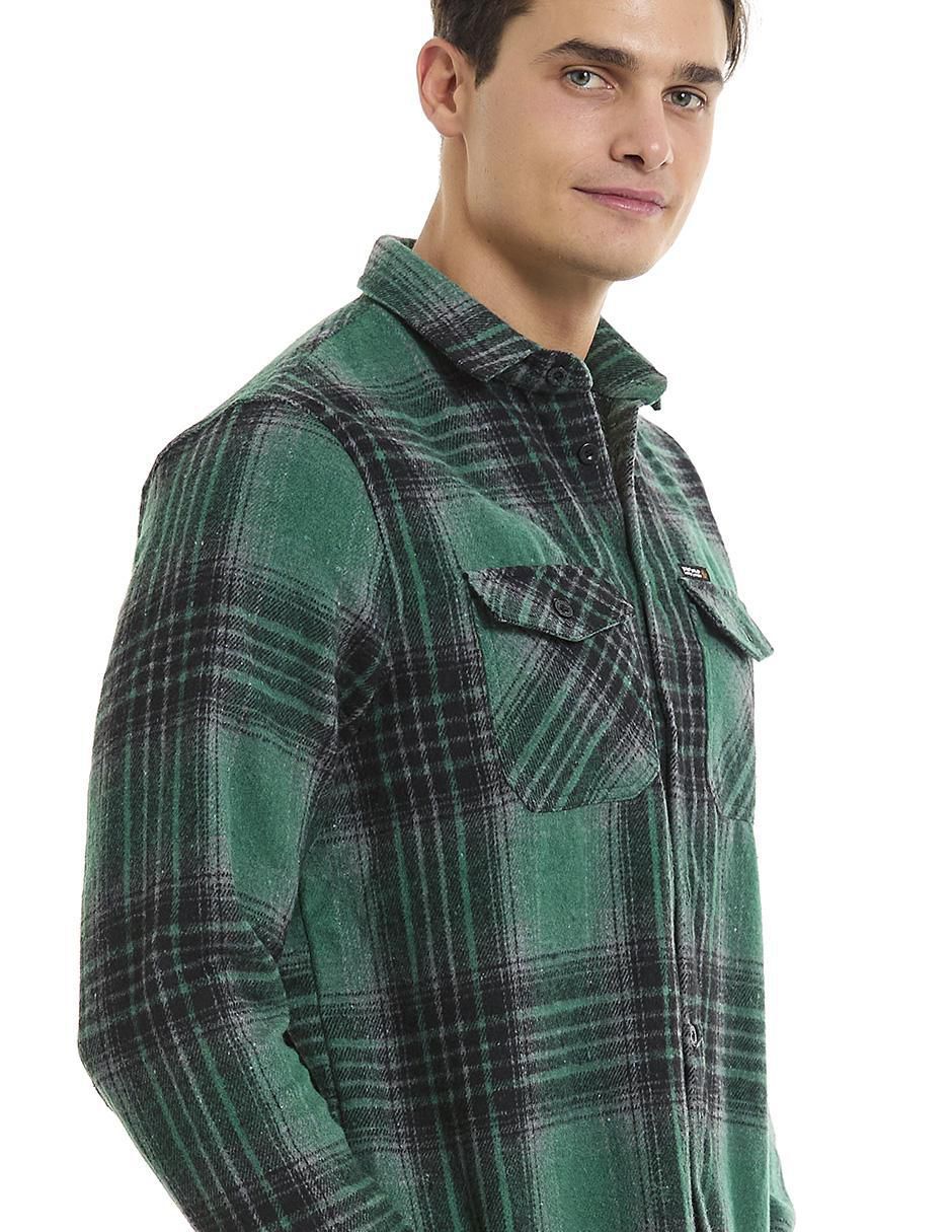 Camisa casual manga larga para hombre 4