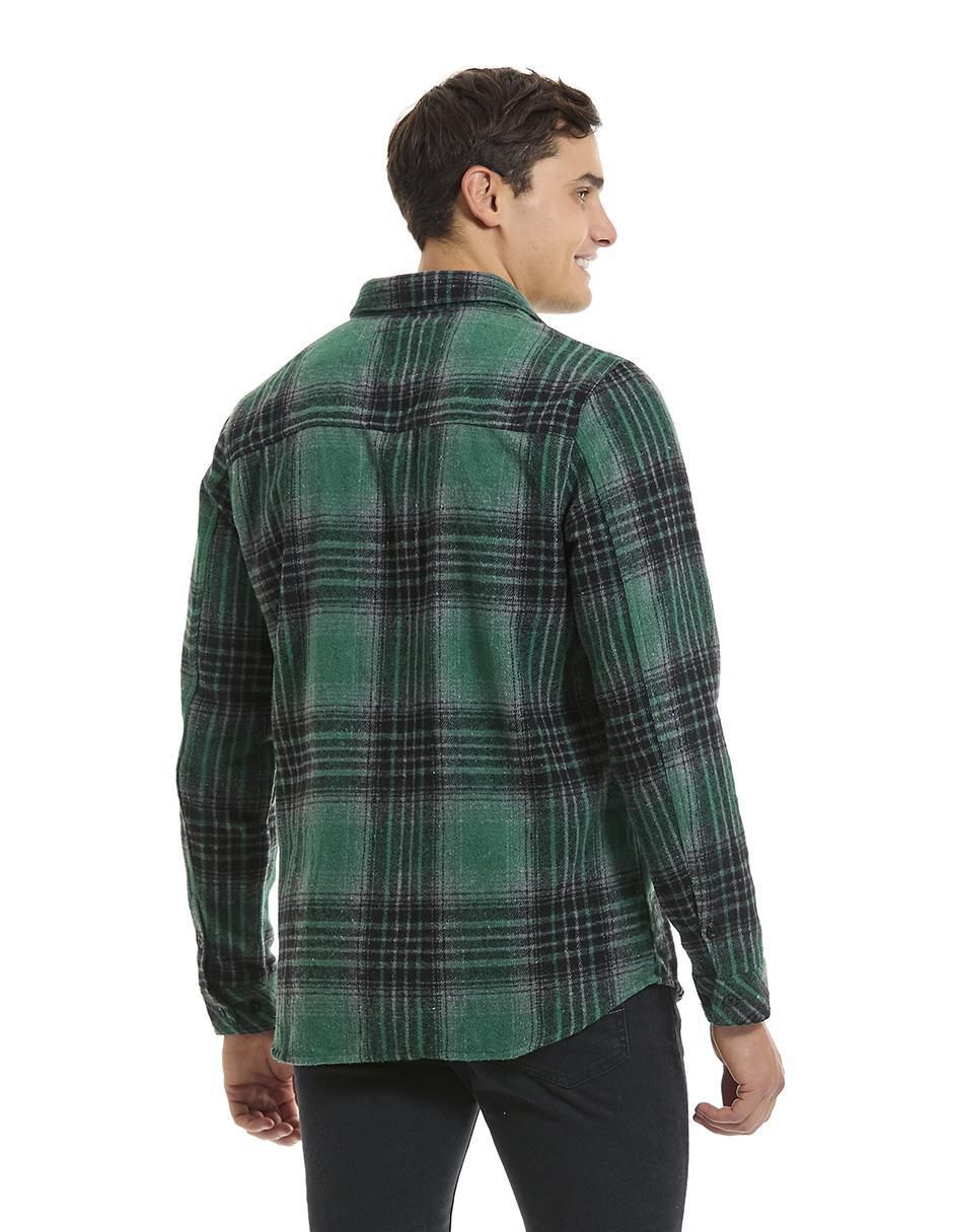 Camisa casual manga larga para hombre 2