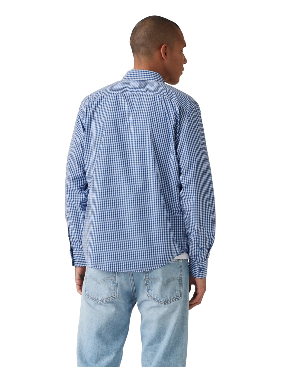 Camisa casual de algodón manga larga para hombre 2
